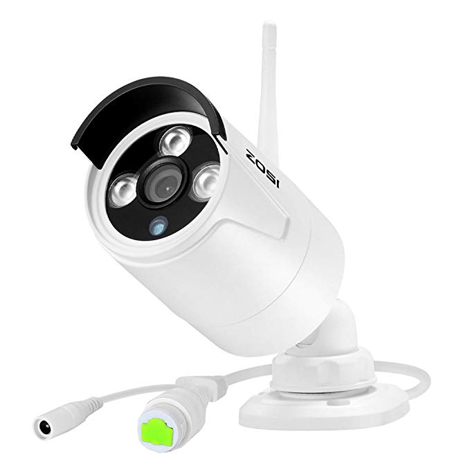 ZOSI 960P HD 1.3MP Wireless IP Network Camera Weatherproof Outdoor Indoor security camera with 100ft (30m) IR Night Vision