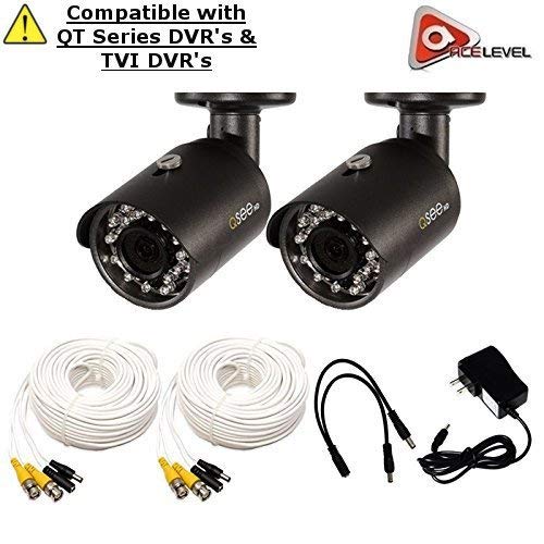 Q-See 4MP HD Bullet Camera 2-Pack: 2688x1520, 3.6mm Lens, 36 IR LEDs, IR up to 100ft, AGC, IP66 - QTH8071B