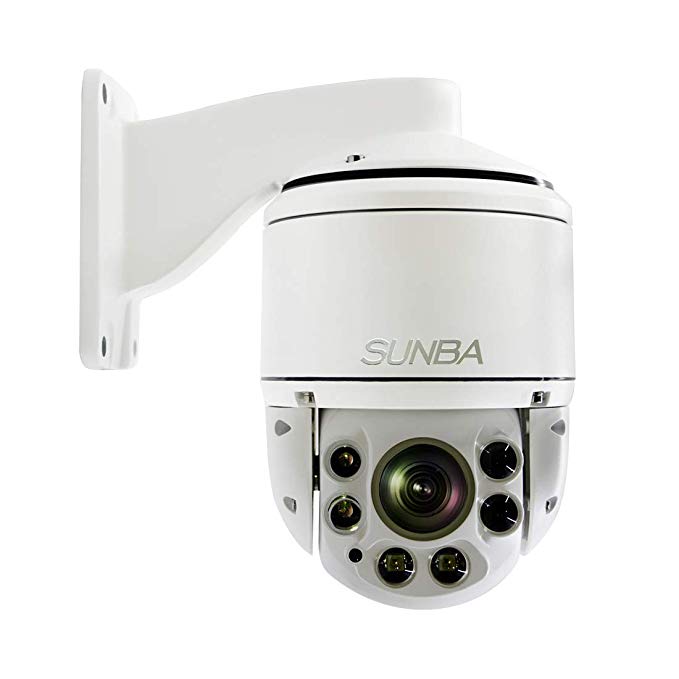 SUNBA 406-D20X - IP PoE+ H.265/H.264 1080p Outdoor PTZ Camera, 20X Optical Zoom, Auto-Focus, 328ft Night Vision and ONVIF Compliant