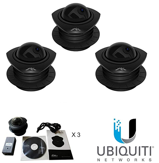 Ubiquiti AirCam-Dome H.264 megapixel camera, 1MP/HDTV Dome (3 Pack)