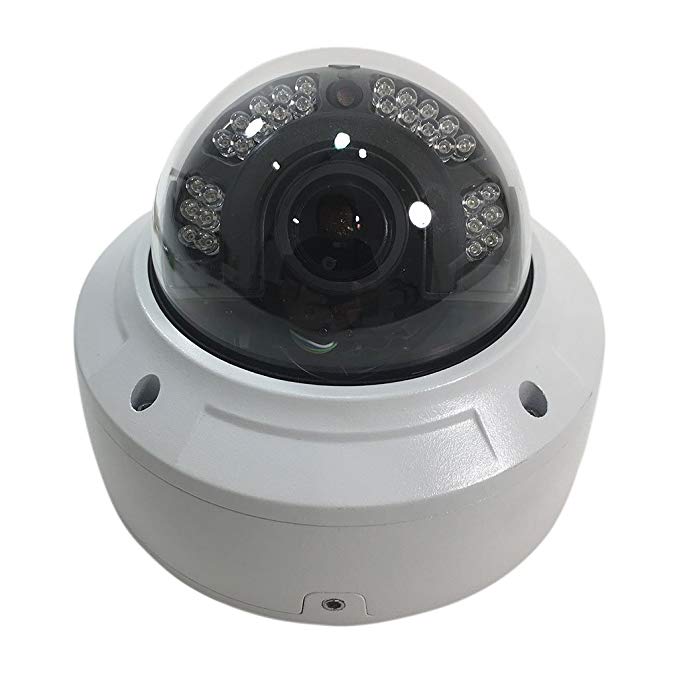 4K 8MP IP66 Weatherproof Indoor Outdoor Vandalproof IP PoE Network Dome Security Camera - ONVIF Compliant with Motorized Auto Focus Varifocal Lens, 30fps Real-time, includes Free US Tech Support