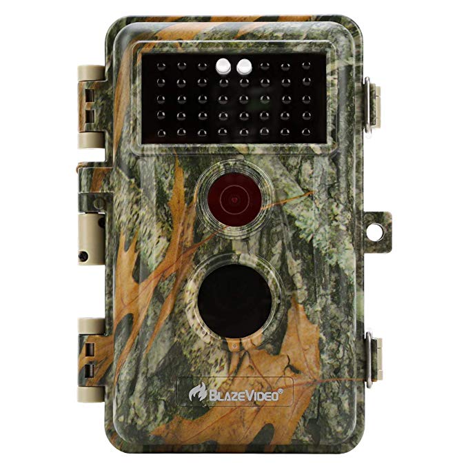 [Upgraded]BlazeVideo 16MP 1080P Game Trail Wildlife Deer Hunting Camera No Flash 38pcs Invisible IR LED Waterproof IP66 65ft Night Vision with Motion Activated PIR Sensor Animals Surveillance 2.4