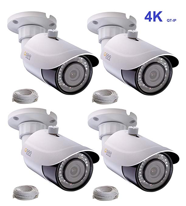 Q-See 4K (8MP) 4-pack QT-IP Camera IP Ultra-HD with H.265 (4x QTN8086BA)