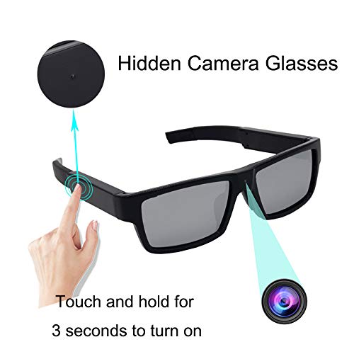 ViView G20P 2018 Newest Polarized Sunglasses Hidden Camera Video Record 1080P (Included Built-in 16GB Memory Card), Black