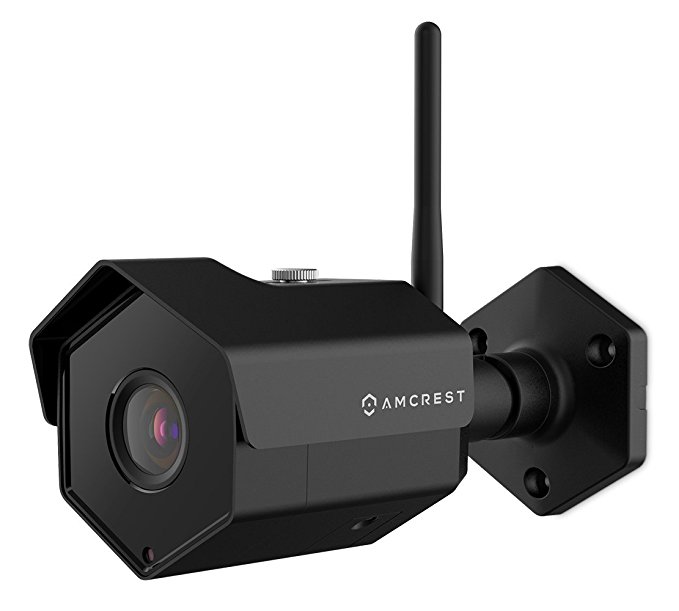 Amcrest 1080P Outdoor Security Camera Wireless 2MP WiFi Security Surveillance System Home Bullet IP Camera Weatherproof with Night Vision Video Motion Detection (2018 V2, Black) IP2M-852B