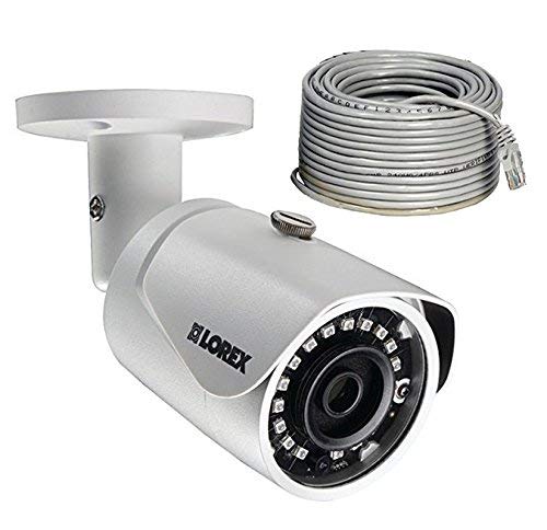 LOREX LNB4173B 4 Megapixel HD Weatherproof IP Security Bullet Camera, White