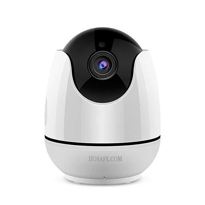 HOSAFE Wireless IP Camera 1080P, Pan/Tilt, Two-Way Speak, 50ft night vision, Motion Detection Alert, Support SD Card Recording (not included)