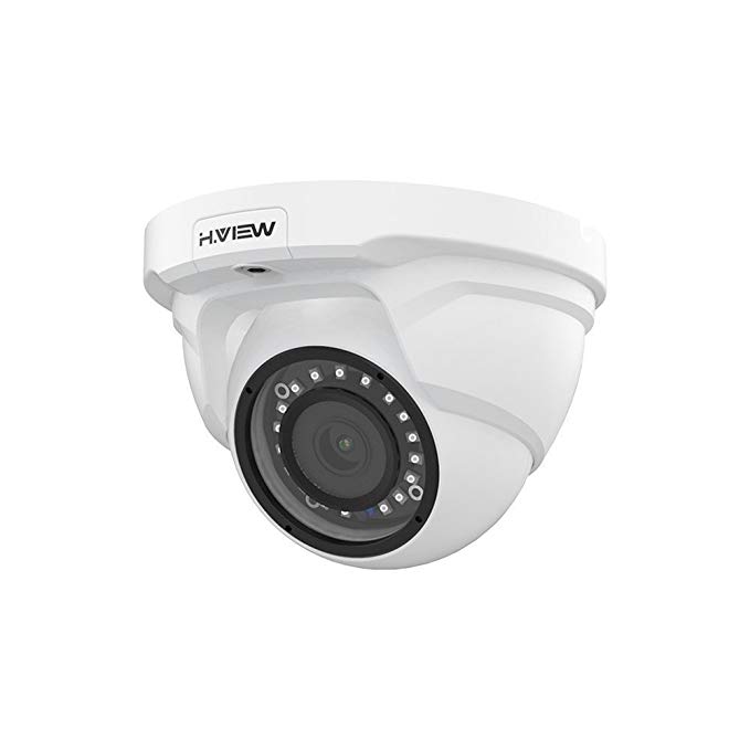 H.VIEW 4.0mp IP Camera, POE Bullet Camera with Fixed 2.8mm Lens, 4.0 Megapixel Super HD Infrared Dome Ethernet Security Camera,Built-in Microphone, H.265+, Motion Detection, Support Onvif