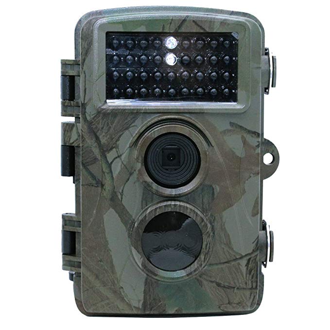 Sysvideo Trail Hidden Cameras, Hunting Game Camcorder 16/12/8/5MP Snapshot 1080P HD 25fps Recording, Infrared Light 125°Angle Detection 3 PIR Sensor 65ft Infrared Night Vision IP56 Outdoor Waterproof