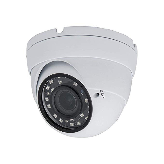 Indoor Outdoor 1080P HD Dome CCTV Security Camera, 2.8-12mm Adjustable Varifocal Manual Zoom Lens Hybrid 4-in-1 TVI/AHD/CVI/Analog
