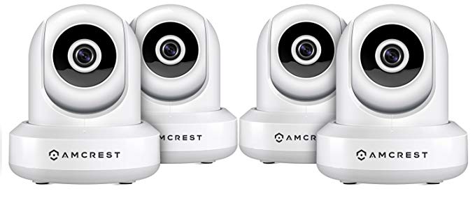 4-Pack Amcrest ProHD 1080P WiFi Wireless IP Security Camera - 1080P (1920TVL), IP2M-841 (White)