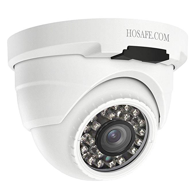 HOSAFE POE Camera Outdoor 1080P with Audio, Home Security Surveillance Camera, 50ft night vision, Motion Detection Alert, Compatible with ONVIF NVR or Software (Blur iris, ispy, Synology, etc)