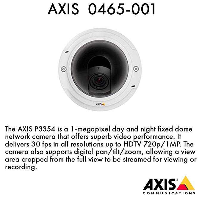 Axis Communications Axis P3354 6mm - Network Camera (0465-001) -