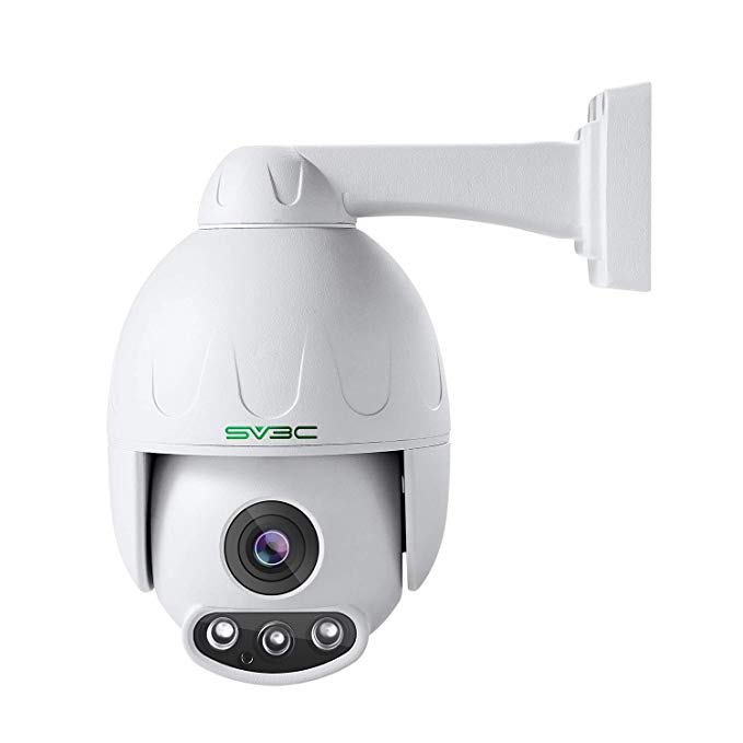 SV3C 1080P PTZ IP POE Camera Security Outdoor Pan Tilt Zoom (Optical 4X Motorized) Speed Dome, ProHD 165FT Night Vision with Sony CMOS Sensor, H.265 Onvif Motion Detection