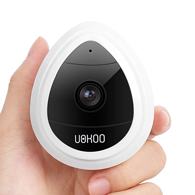 Mini IP Camera, UOKOO Home WiFi Wireless Security Surveillance Camera System with Night Vision/Two Way Audio White (new version)