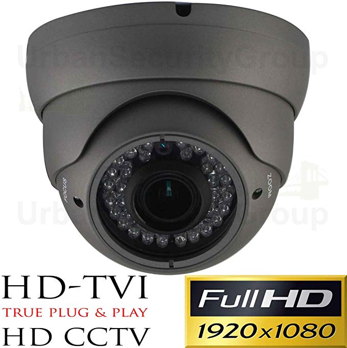 USG Panasonic Chip 2MP 1080P @ 30FPS Dome Security Camera : 6-in-1 CCTV Format HD-SDI, EX-SDI, HD-TVI, HD-CVI, AHD + Analog : 2.8-12mm Vari-Focal Lens, 36x IR LEDs, Business Grade