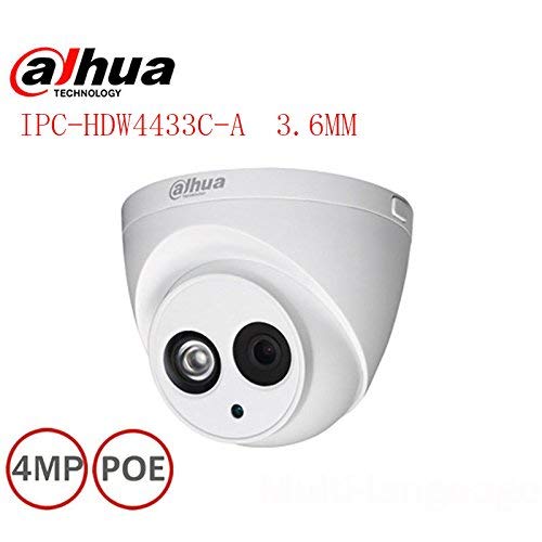 Dahua 4MP IR Eyeball Network Camera IPC-HDW4433C-A POE 3.6mm Lens H265 Network Dome Camera International Version