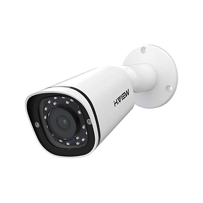 H.VIEW POE IP Camera, 4.0mp Security Camera with 2.8mm Lens & 110° Coverage Super HD Infrared Outdoor Camera with Audio, H.265+, Onvif, P2P, Motion Detection, 100FT Night Version