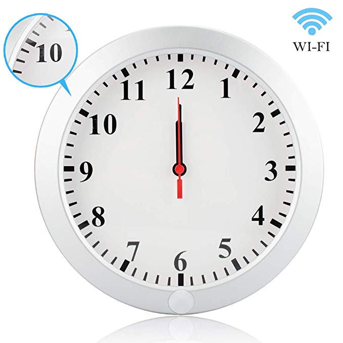 DareTang Upgraded HD 1080P WiFi Hidden Spy Wall Clock Camera Real-time Video Remote View on Your Phone Support iOS/Android/PC,Nanny Cam for Home Security