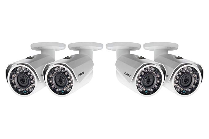 1080p HD weatherproof night vision security cameras 4 pack