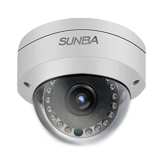 Sunba PoE 2MP 1080P H.265 2.8mm Night Vision 65ft Outdoor Fixed Dome ONVIF IP Network Camera (FT-HD)