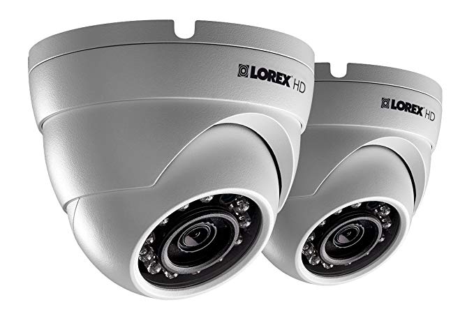 HD 1080p weatherproof IR dome security cameras 2 pack