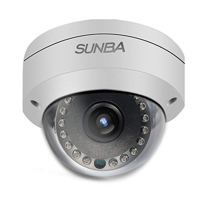 Sunba PoE 2MP 1080P H.265 3.6mm Night Vision 65ft Outdoor Fixed Dome ONVIF IP Network Camera (FT-HD)