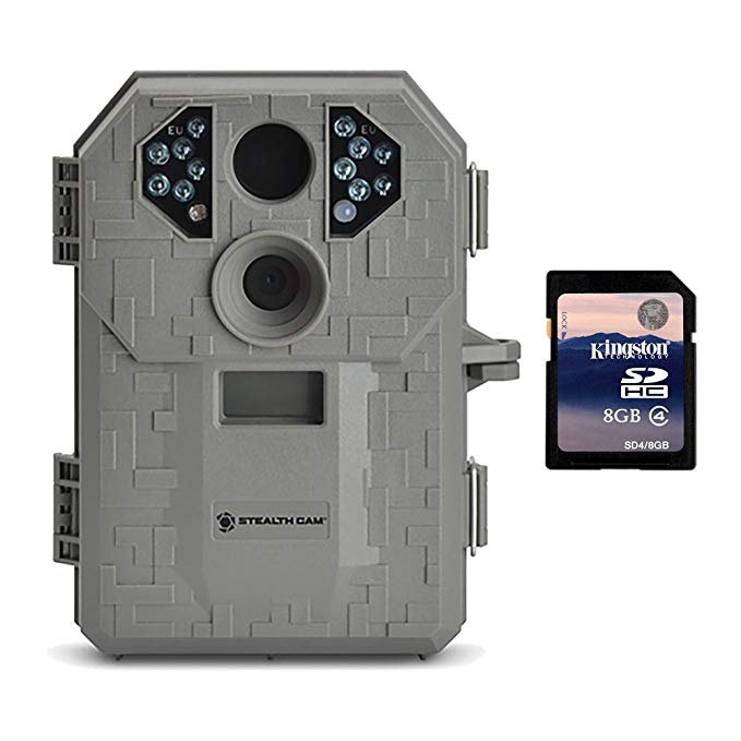Stealth Cam P12 6MP Scouting Game Trail Camera with Video & Burst + 8GB SD Card