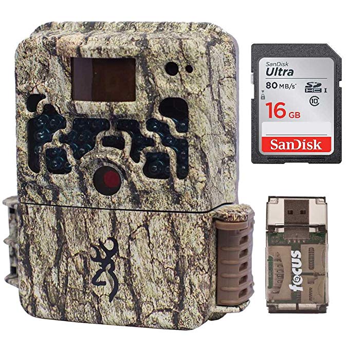 Browning Trail Cameras Strike Force Extreme 16 MP Game Camera + 16GB SD Card + Focus USB Reader