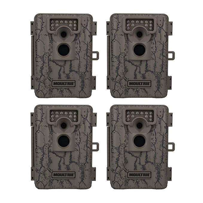 Moultrie A-5 Low Glow Infrared Trail Game Camera, 4-Pack (Certified Refurbished)