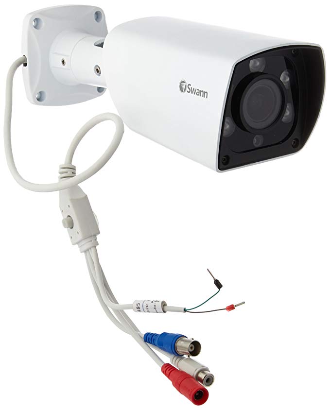 Swann AF Bullet 1080p Tribrid Compatible with AHD,TVI,CVI Technology Bullet Camera, White (SWPRO-1080ZLB-US)