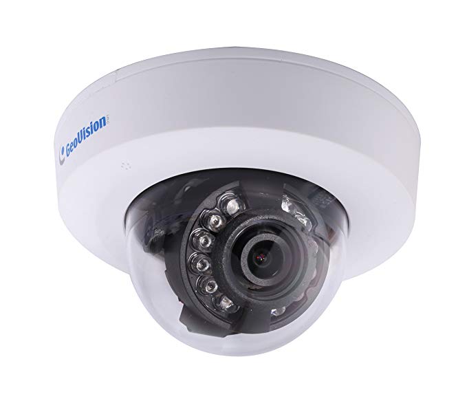 GeoVision 2MP 3.8mm Low Lux Target Series Fixed Dome, DC 12V/PoE Megapixel Surveillance Dome Camera, White (GV-EFD2100-2F)