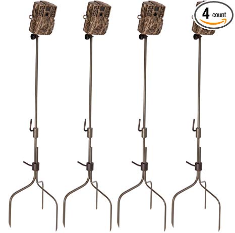 (4) Moultrie Universal Infrared Game Hunting Camera Steel Stakes | MCA-13051