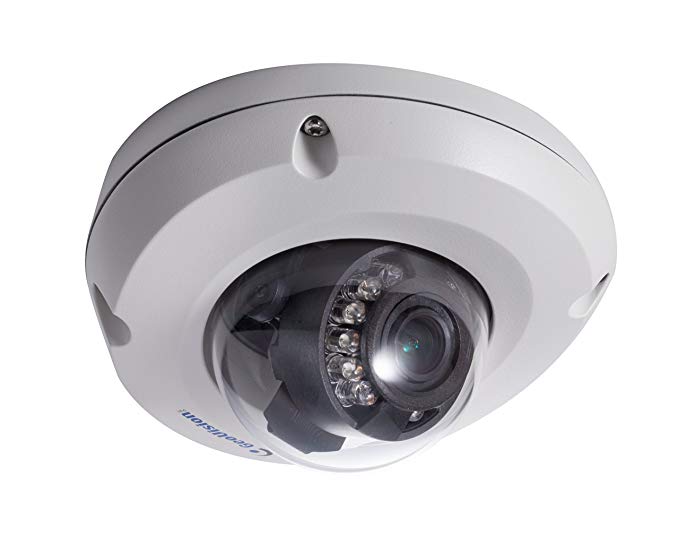 Geovision GV-EDR1100-0F 1.3MP H.264 2.8mm Low Lux WDR IR Mini Fixed Rugged IP Dome Camera (White)