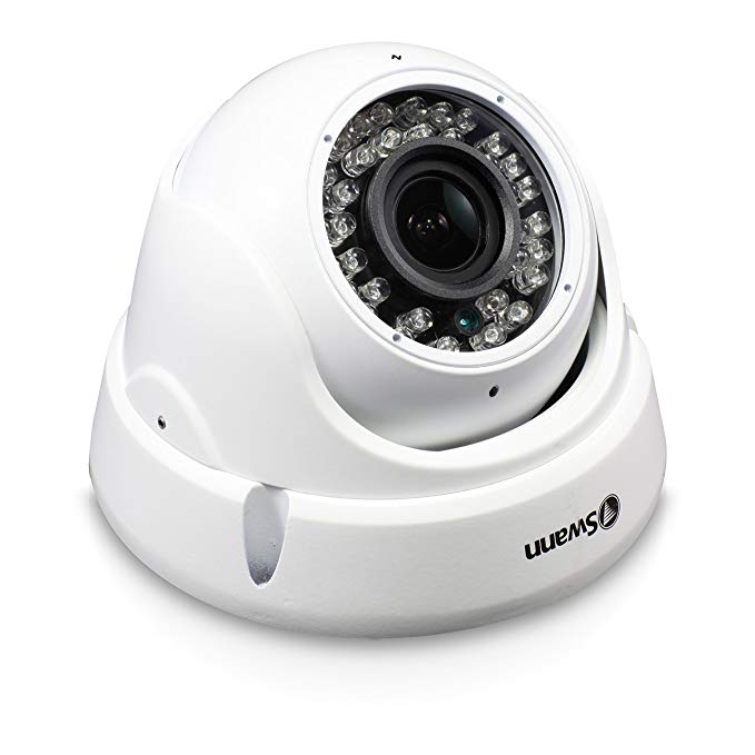 SWANN Pro-Grade 1080p HD 2.8mm–12mm Analog Dome Camera, White (SWPRO-1080ZLD-US)