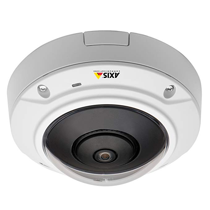 Axis 0515-001 Communications 360/180 Degree 5 MP Fixed Mini Dome IP Camera with Digital Pan-Tilt-Zoom (White)
