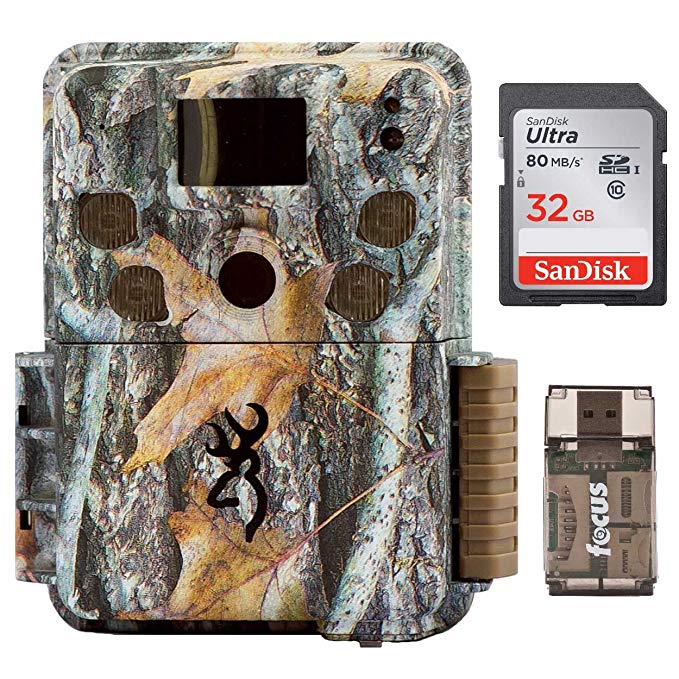 Browning Strike Force PRO Micro Trail Camera (18MP) with 32GB Memory Card & Focus Card Reader
