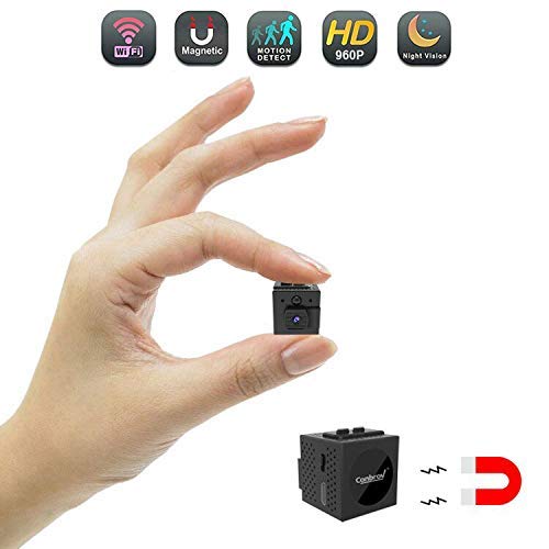 Spy Camera with WiFi, Conbrov WF98 960P Wireless Hidden Camera Body Camera Video Recorder with Motion Detection and Night Vision for Home Security, Support Max 128GB (NO SD Card) - New Version
