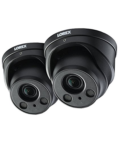 2-Pack of Lorex 8MP 4K IP Motorized Varifocal Zoom Audio Dome/Turret Security Camera LNE8974BW, 250ft IR Night Vision, 4x Zoom