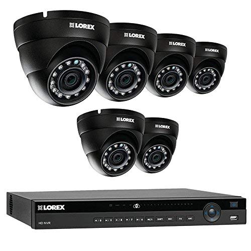 Lorex 8 Channel NR9082 4K Home Security System with 6 Weatherproof 4MP Dome LNE4422B IP Cameras