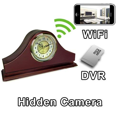 PalmVID WiFi Mantel Clock Hidden Camera Spy Camera with Live Video Viewing