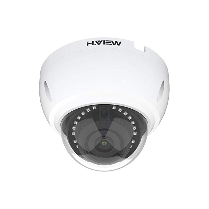H.View 4.0mp (2592x1520P) IP Camera, 4 Megapixel HD Infrared Security Camera with Built-in Microphone,POE Bullet Camera Dome with 3X Optical Zoom 2.8mm-8mm Lens with Motorized Zoom & Focus, IP67