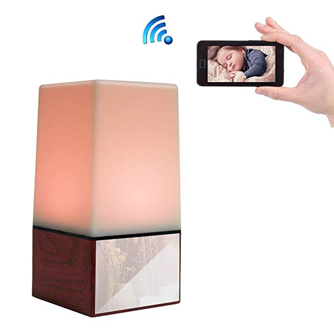 Poetele 1080P Wifi LED Night Light Spy Hidden Camera HD Nanny Cam with Night Vision/Motion Detection/Loop Recording/Real-Time View Security Camera for Home Office Surveillance and Baby Monitor