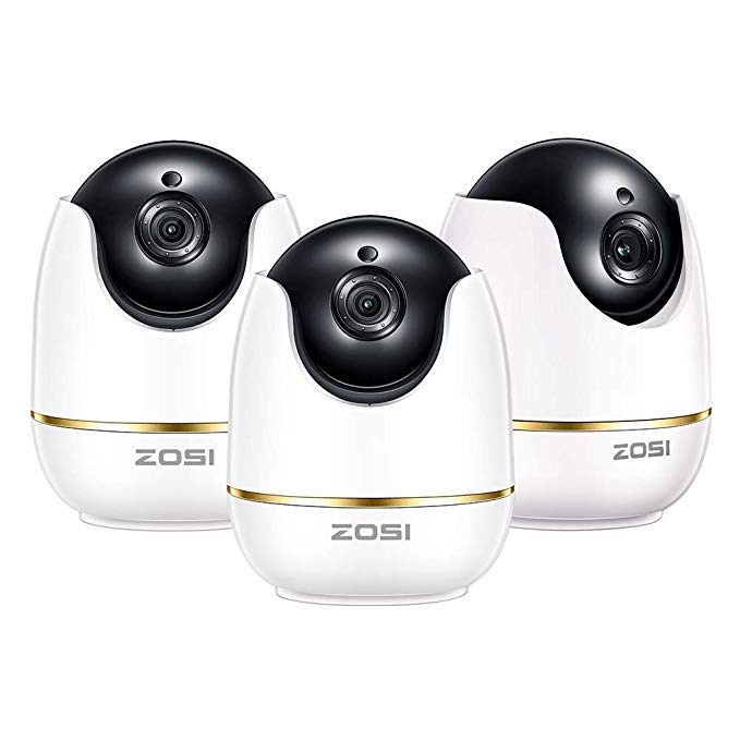 ZOSI 3 Pack 1080P Wireless Security Camera for Home, WiFi Camera Nanny Elder Baby Monitor with Pan,Surveillance IP Camera PTZ Indoor,Two-Way Audio & Night Vision