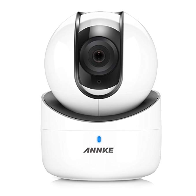 ANNKE 720P Smart Wireless Security Camera, 1.0Megapixel Wireless Camera Wi-Fi PT Camera with 2-Way Audio and Remote Pan/Tilt (White)