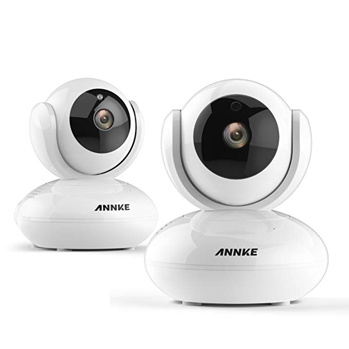 Network Wireless IP Camera, ANNKE 2x Indoor Security Cam 1080P WiFi Video Surveillance Monitor, Auto Pan/Tilt Night Vision Motion Alarm Home Camera
