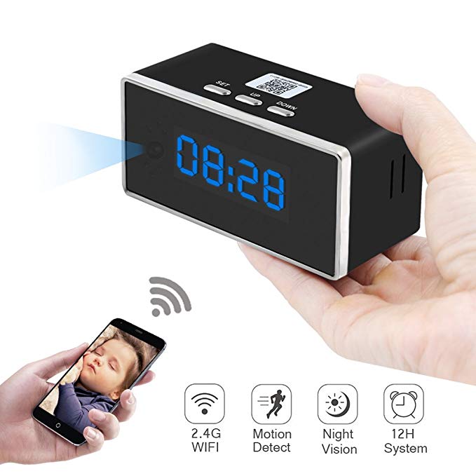 Hidden Spy Camera, ZTCOO Mini Hidden Clock Camera Wi-Fi,Secret Camera with Motion Detection, Night Vision, Video Recorder, HD Wireless Nanny Cam for Home Security