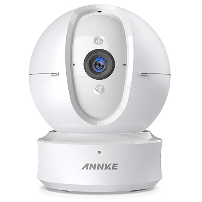 ANNKE Wifi IP Camera, Nova Orion 1080P HD Pan/Tilt Home Security Camera, Work with Alexa Echo Show/ Fire TV, Google Assistant and IFTTT, Cloud Service Available, White