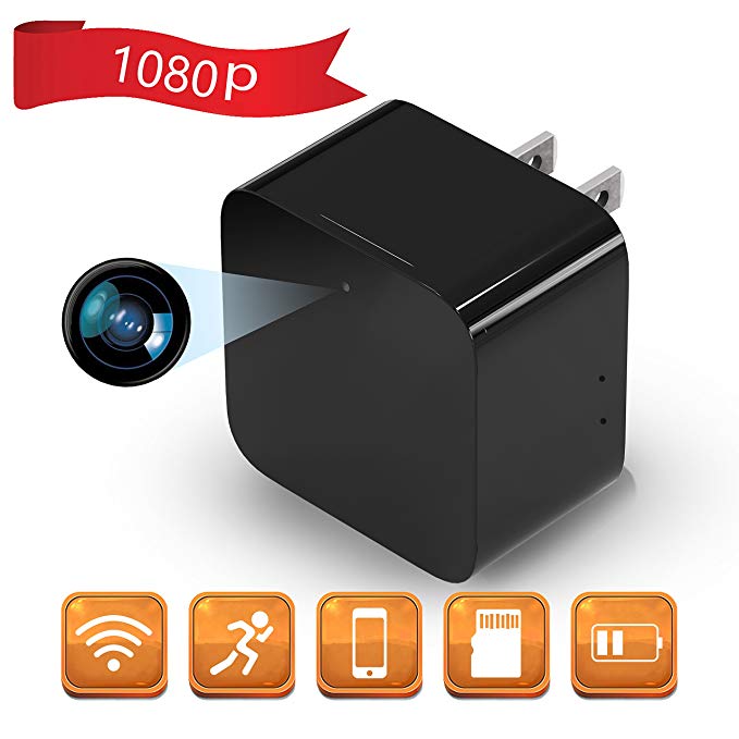 1080P WiFi Spy Camera, Hidden Camera, Mini Camera, Nanny Camera with Motion Detection, Loop Recording for Home and Office Security Surveillance