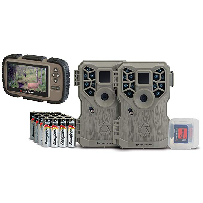 Stealth Cam PX12 FX SHIELD 10MP TRAIL CAMERA COMBO 2-PACK WITH CARD VIEWER
